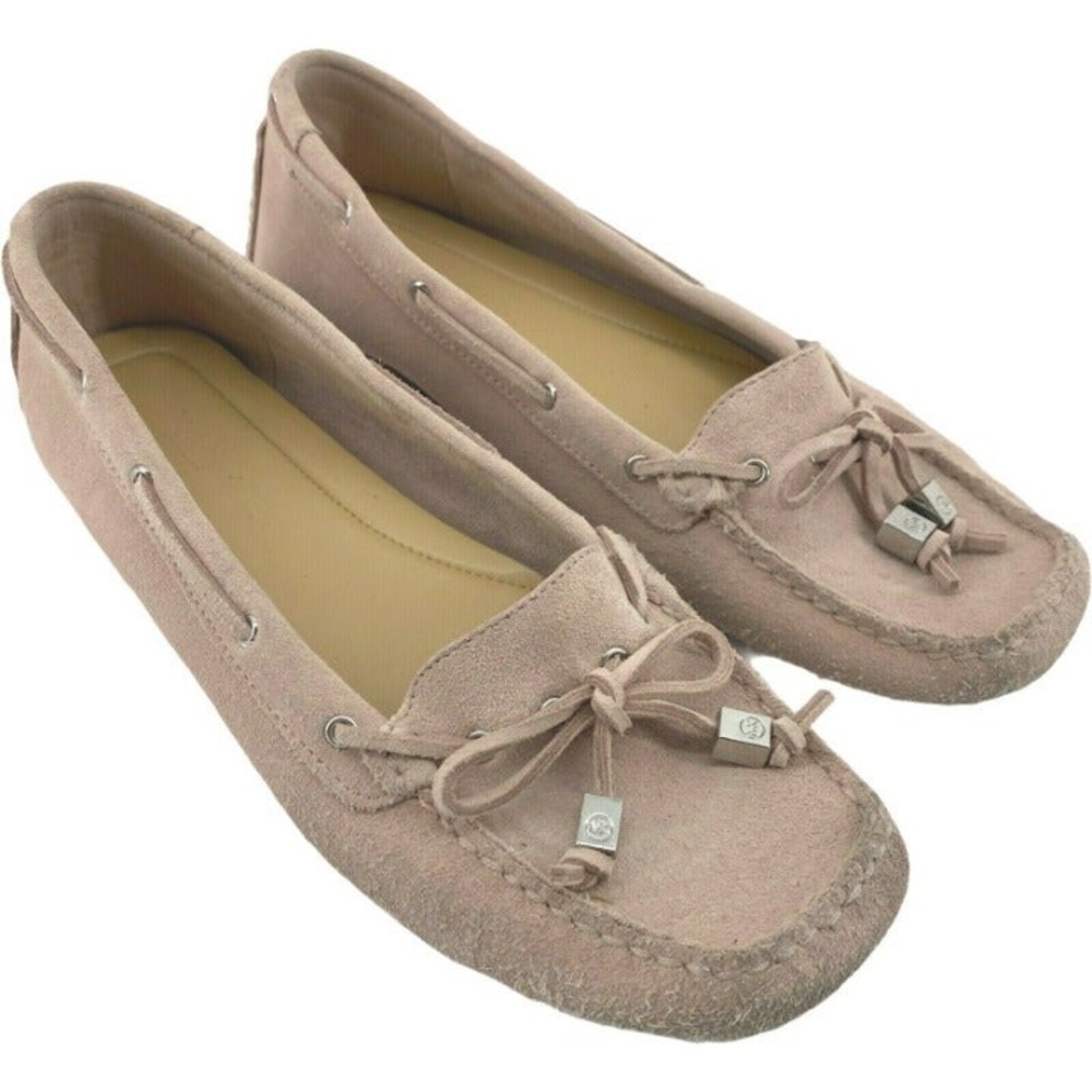 Michael Kors light pink suede loafers
